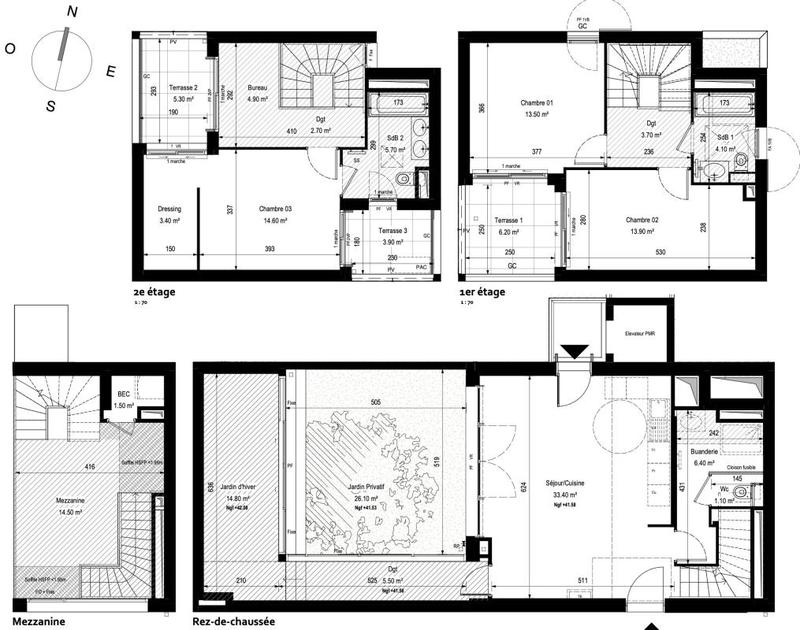 Duplex - 143 m² - 4 pièces