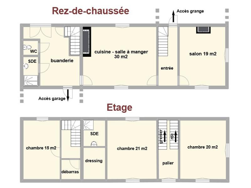 Maison ancienne - 154 m² - 5 pièces