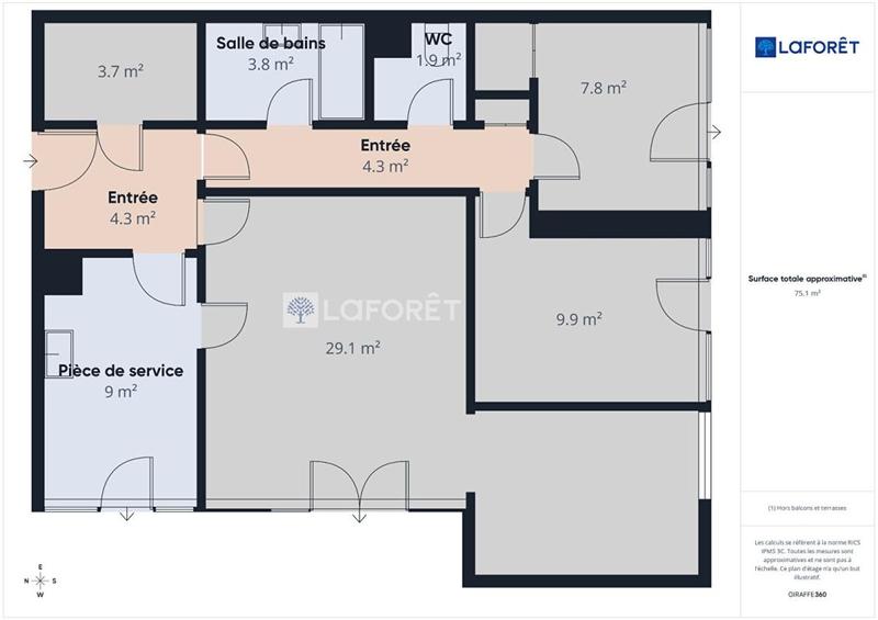 Appartement - 78 m² - 4 pièces