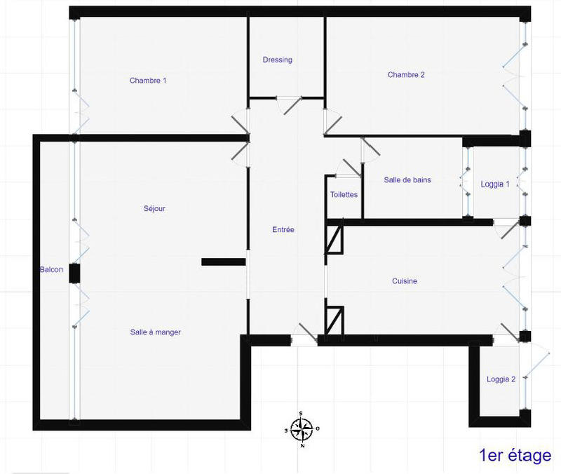 Appartement - 108 m² - 4 pièces