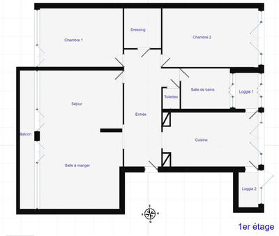 Appartement - 108 m² - 4 pièces