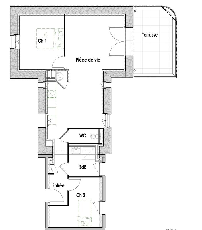 Appartement - 64 m² - 3 pièces