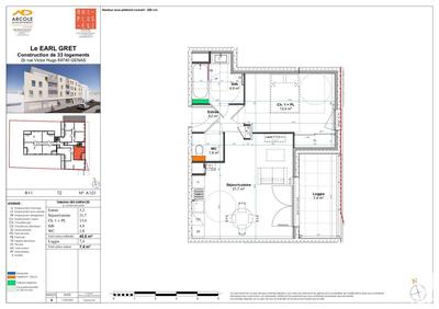 Appartement - 45 m² - 2 pièces