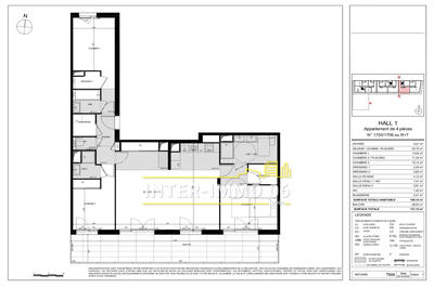 Appartement - 110 m² - 4 pièces