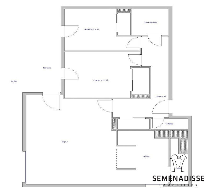 Appartement - 62 m² - 3 pièces