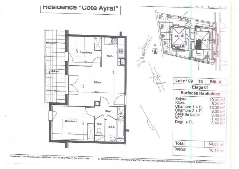 Appartement - 54 m² - 3 pièces