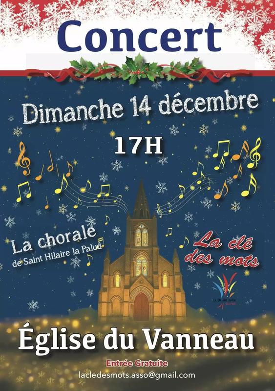 Concert de Noël - Chorale la Clé des Mots au Vanneau-Irleau
