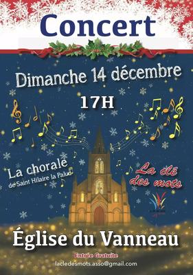 Concert de Noël - Chorale la Clé des Mots au Vanneau-Irleau