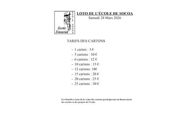 Loto de l'école de l'Untxin de Socoa