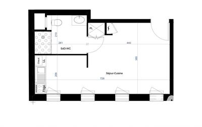 Appartement - 30 m² - 1 pièce