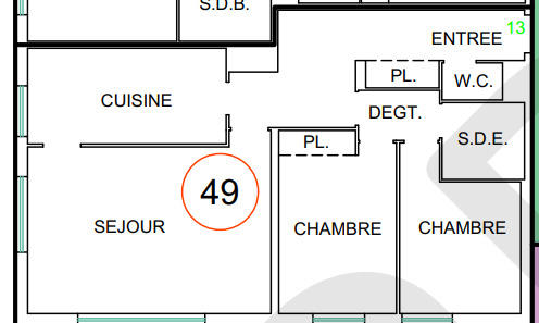 Appartement - 75 m² - 3 pièces