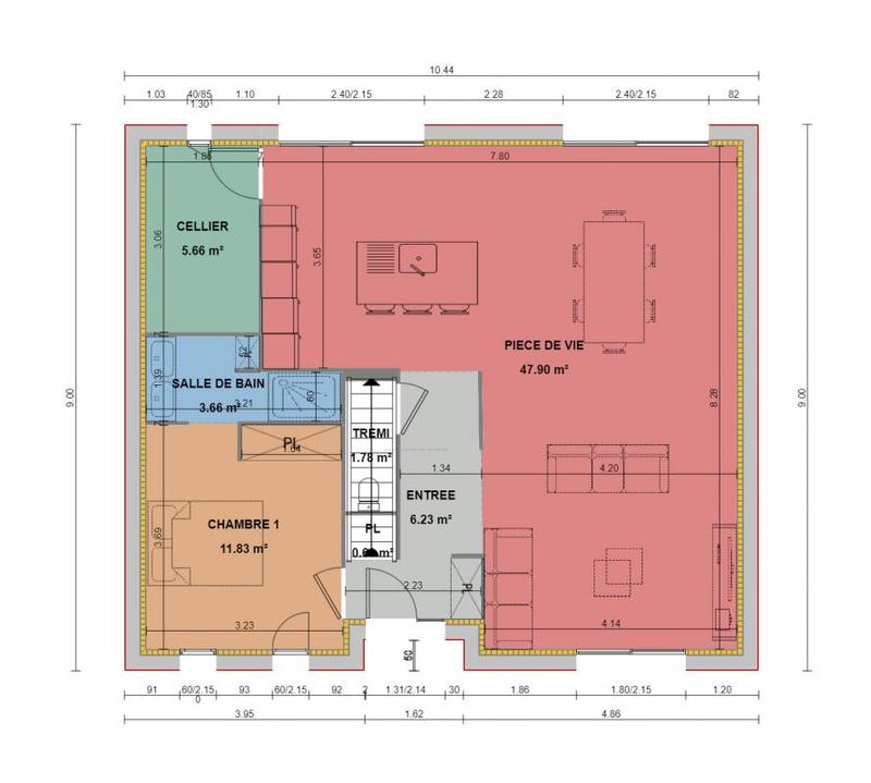 Maison - 155 m² - 1 pièce