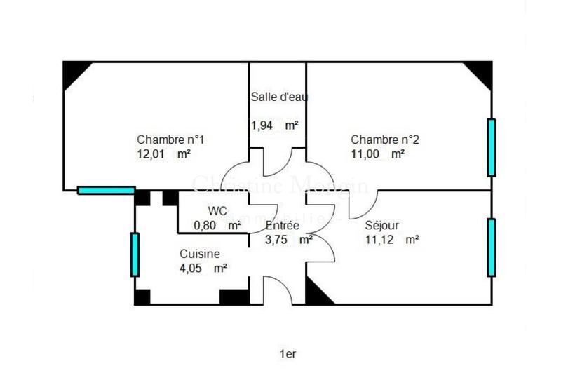 Appartement - 45 m² - 3 pièces