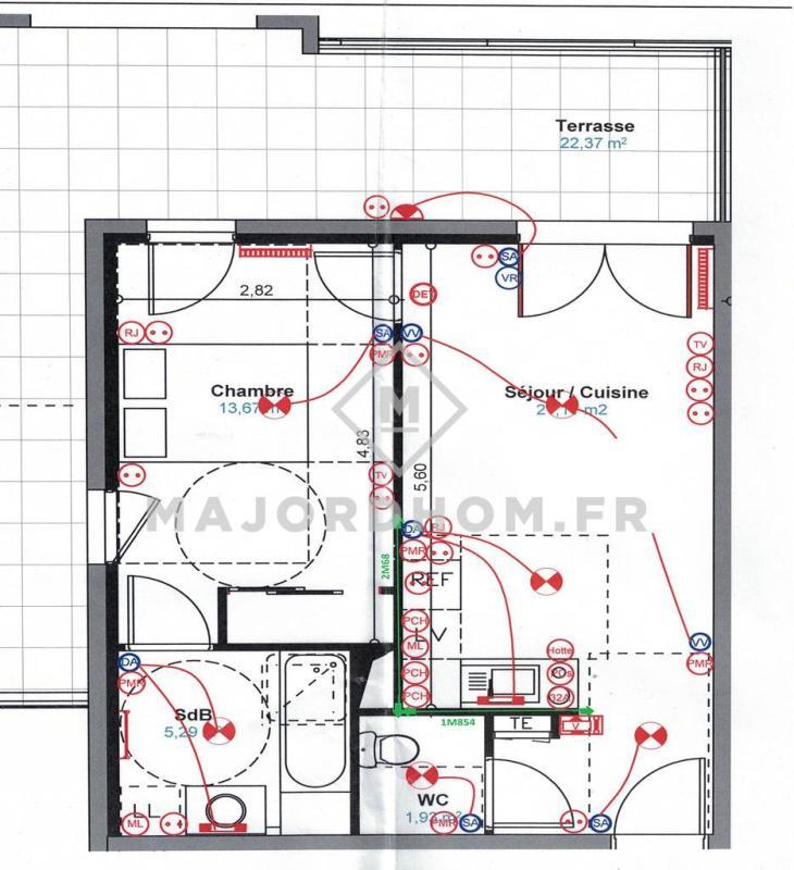 Appartement - 43 m² - 2 pièces