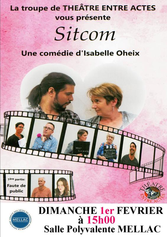 La troupe de théâtre entre actes vous présente sitcom une comédie d'Isabelle Oheix