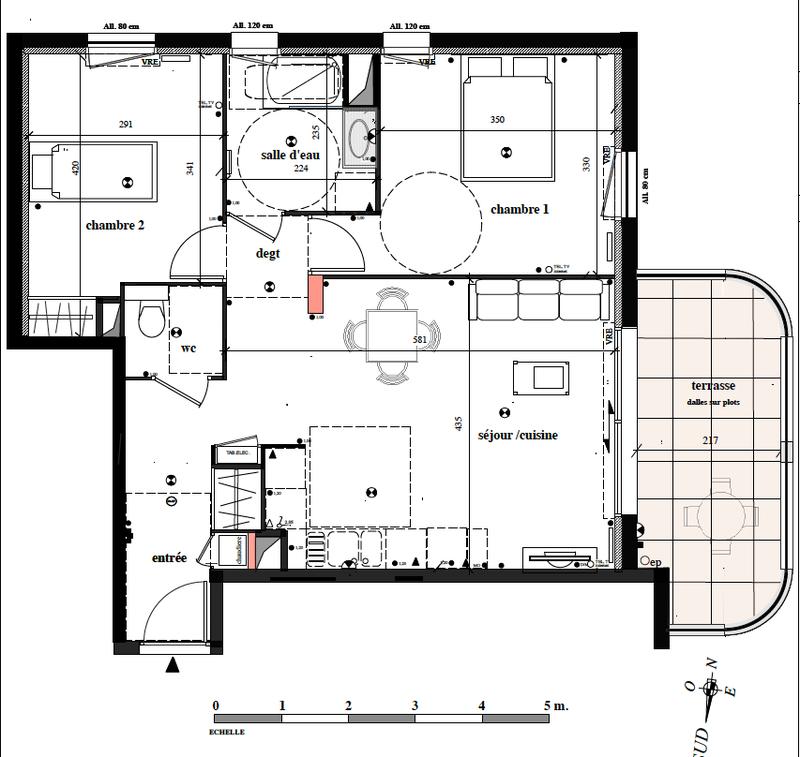 Appartement - 61 m² - 3 pièces