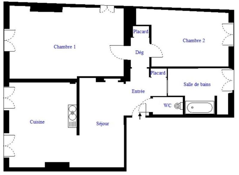 Appartement - 60 m² - 3 pièces