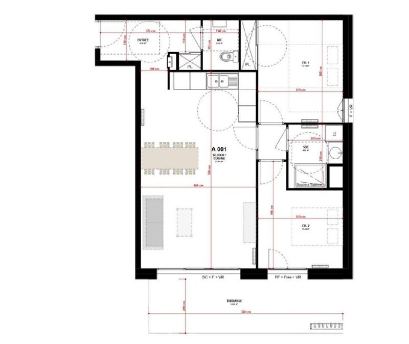 Appartement - 66 m² - 3 pièces