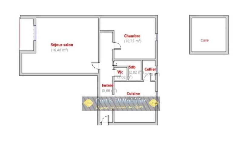 Appartement - 44 m² - 2 pièces