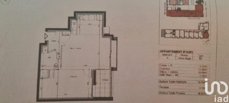 Appartement - 46 m² - 2 pièces