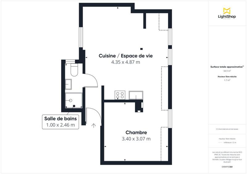Appartement - 35 m² - 2 pièces