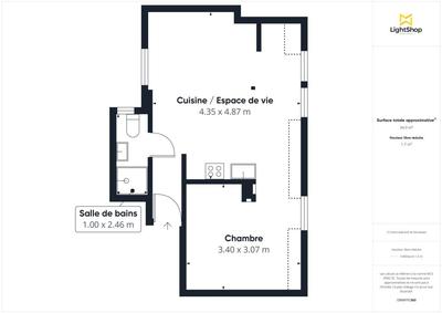 Appartement - 35 m² - 2 pièces