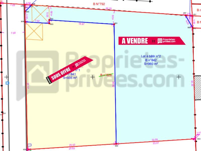 Terrain constructible - 960 m²
