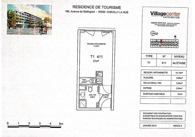 Appartement - 21 m² - 1 pièce