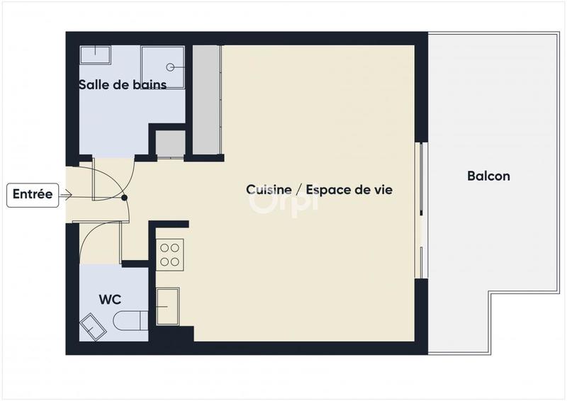 Appartement - 35 m² - 1 pièce