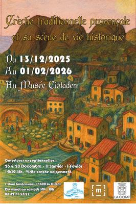 Crèche Traditionnelle Provençale et sa Scène de Vie Historique