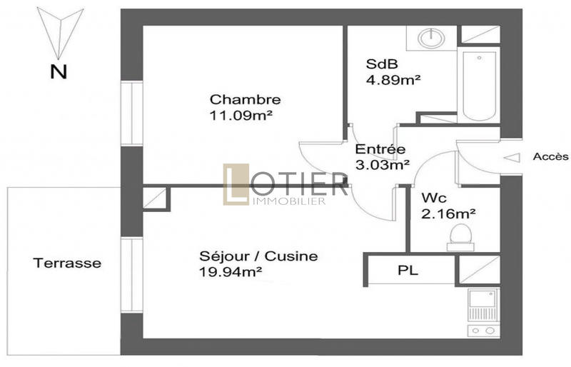 Appartement - 41 m² - 2 pièces