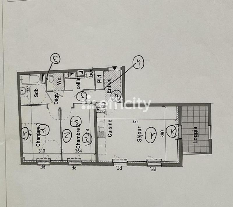 Appartement - 62 m² - 3 pièces