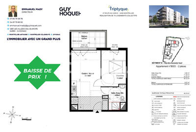 Appartement - 40 m² - 1 pièce