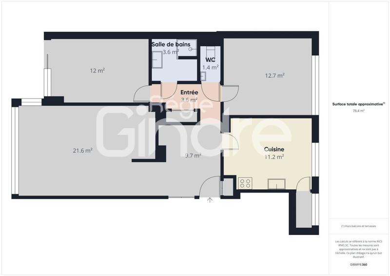 Appartement - 79 m² - 3 pièces