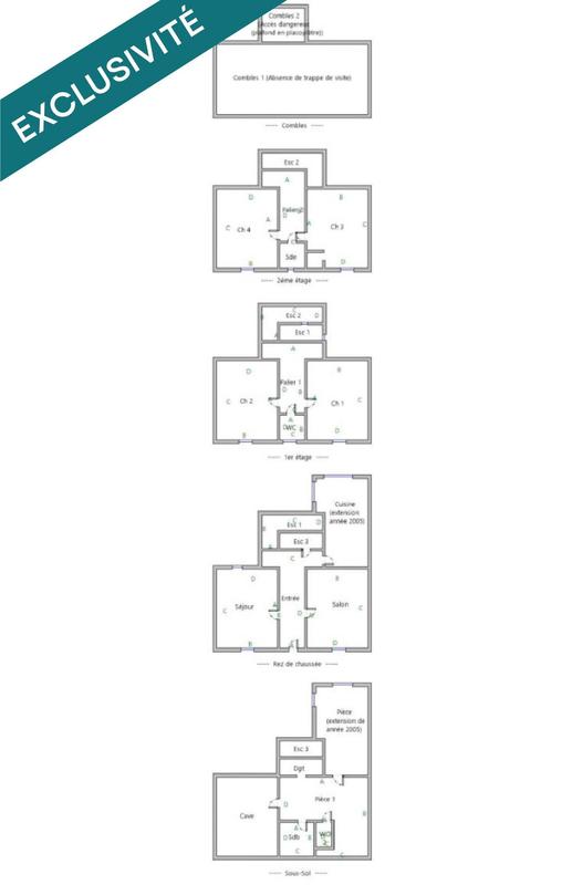 Maison de ville - 173 m² - 8 pièces