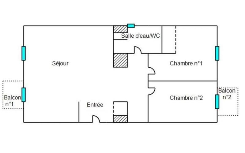 Appartement - 54 m² - 3 pièces