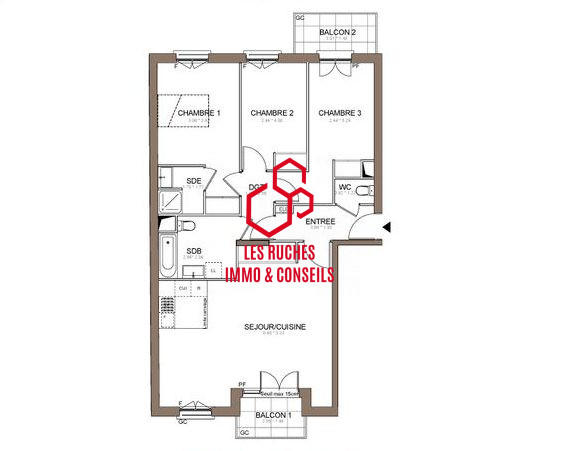 Appartement - 88 m² - 4 pièces