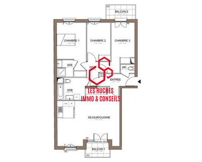 Appartement - 88 m² - 4 pièces