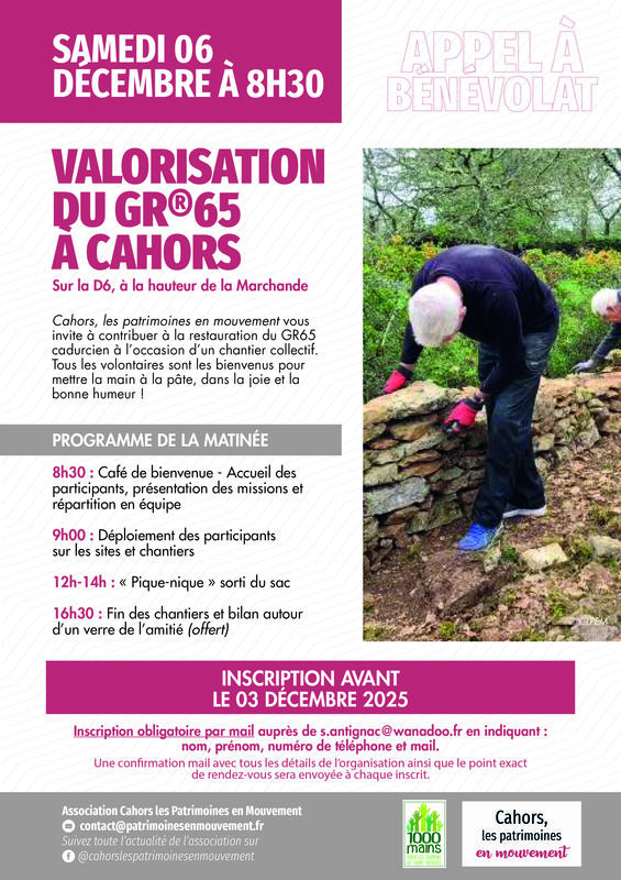 Valorisation du Chemin de Saint-Jacques (Gr36) à Cahors