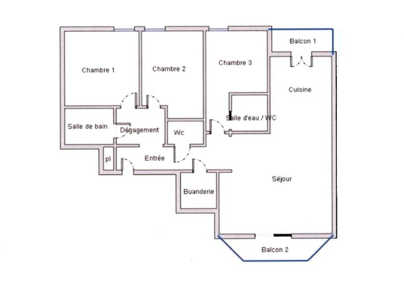 Appartement - 93 m² - 4 pièces
