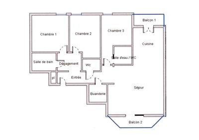 Appartement - 93 m² - 4 pièces