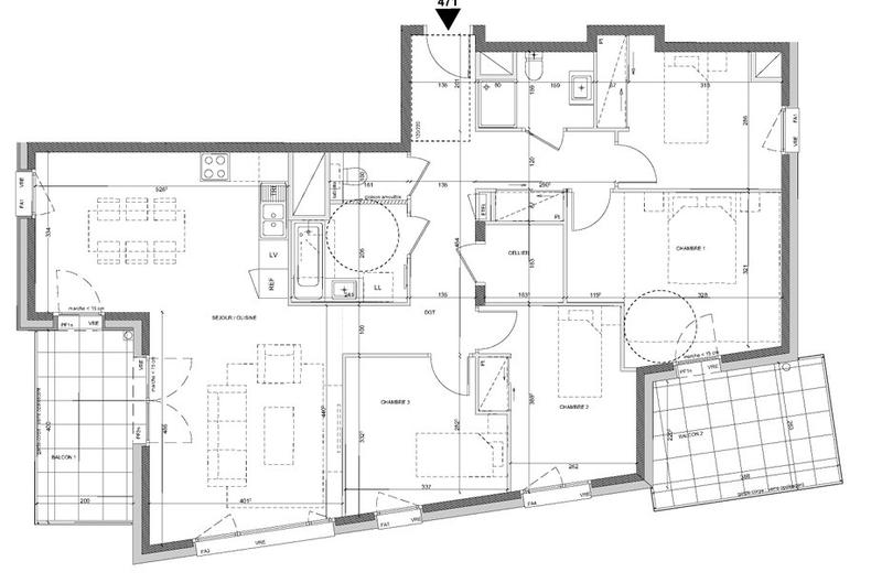 Appartement - 107 m² - 5 pièces