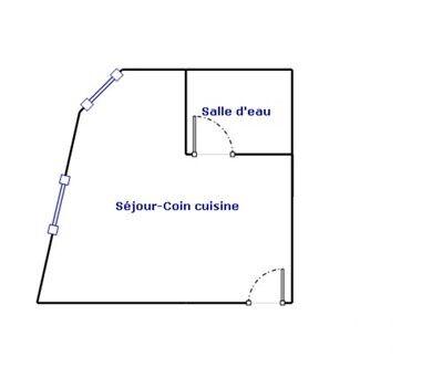 Studio - 23 m² - 1 pièce