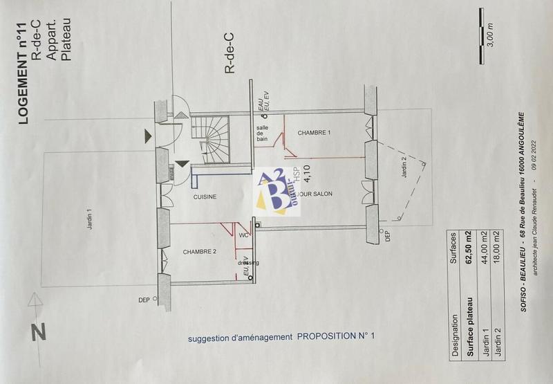 Appartement - 62 m²