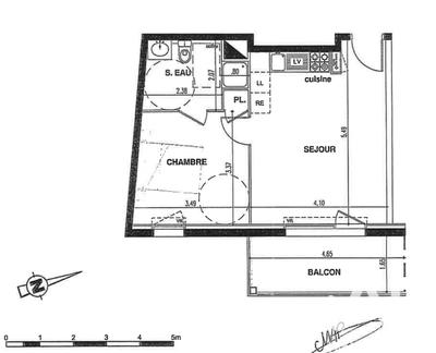 Appartement - 38 m² - 2 pièces