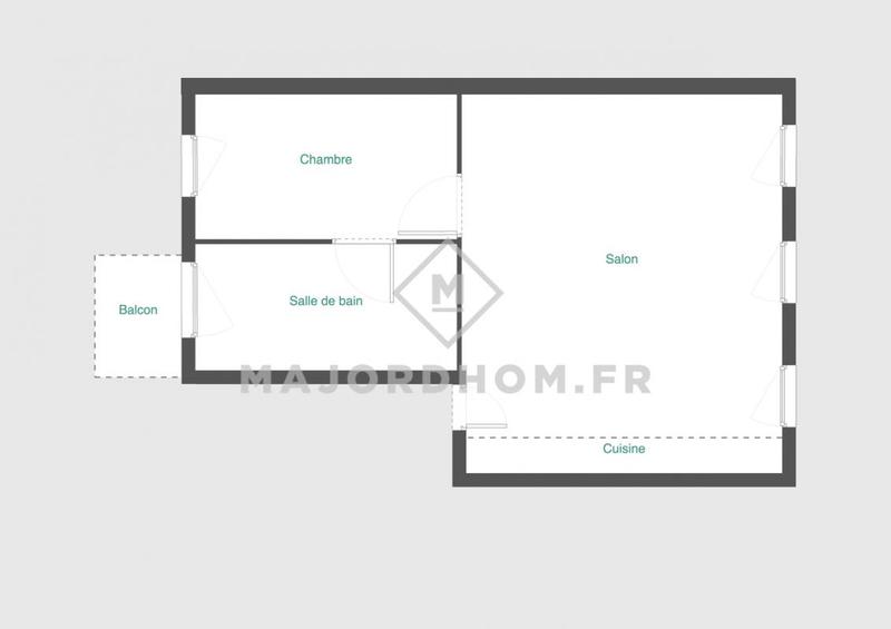 Appartement - 55 m² - 2 pièces