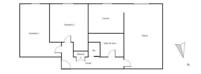 Appartement - 54 m² - 3 pièces