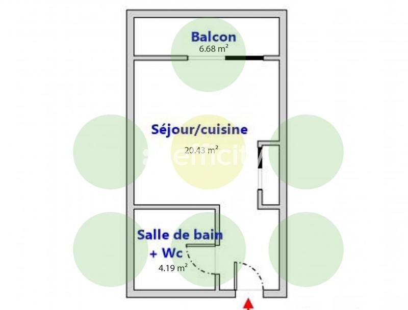 Appartement - 25 m² - 1 pièce
