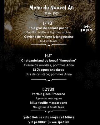 Menu du Nouvel An au Bistrot de l'Isa