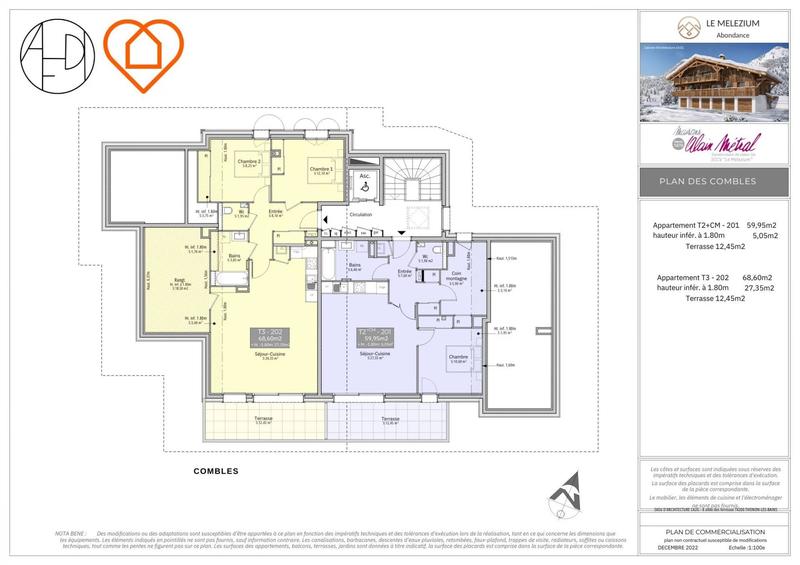 Appartement - 69 m² - 3 pièces